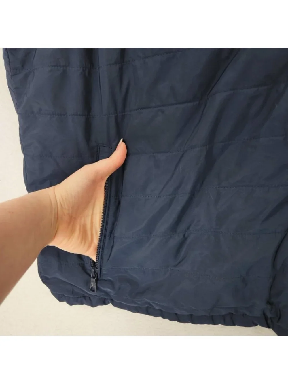Banana Republic Vest Mens XXL Blue Quilted Full Zip Lined Puffer Classic Outdoor
